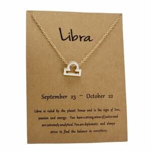 Libra Gold Pendant Necklace